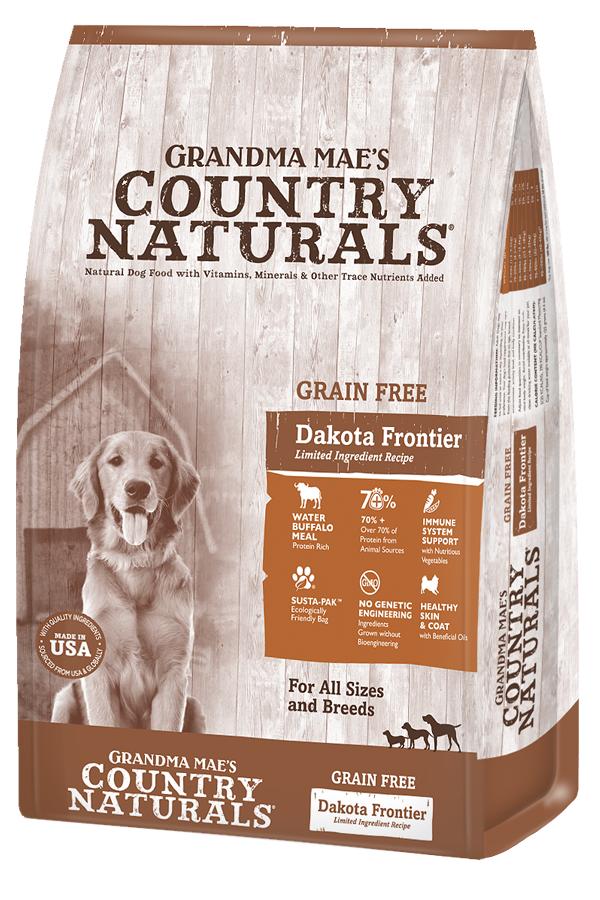 Grandma Mae's Country Naturals Dakota Frontier Buffalo Meal Limited Ingredient Grain-Free Dry Dog Food, 4-lb