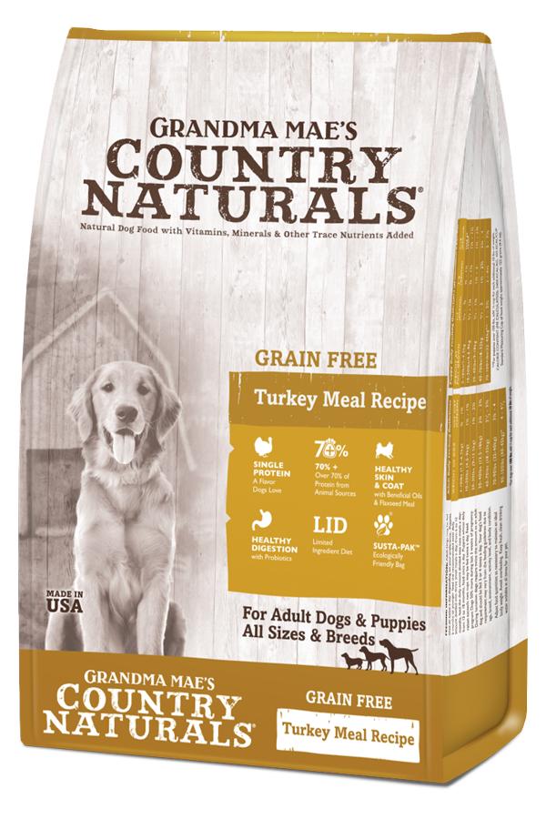 Grandma Mae's Country Naturals Turkey Meal Limited Ingredient Grain-Free Dry Dog Food, 25-lb