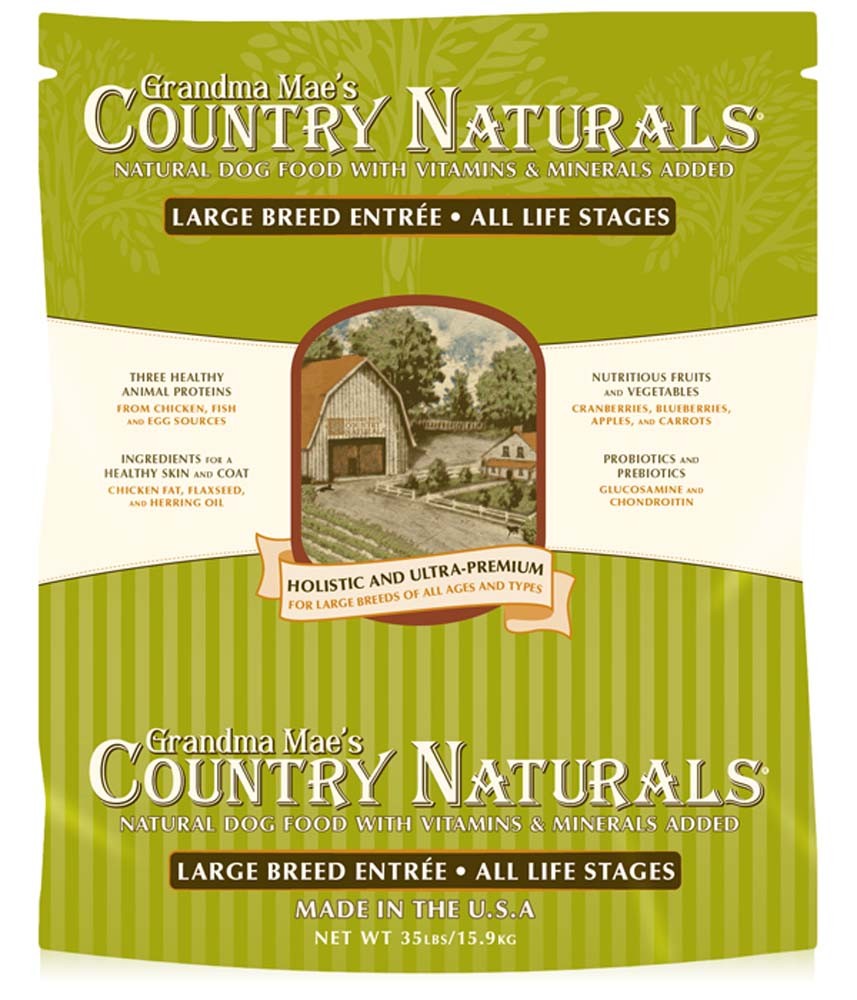 Grandma Mae's Country Naturals Large Breed Chicken & Fish Entree Dry Dog Food, 14-oz