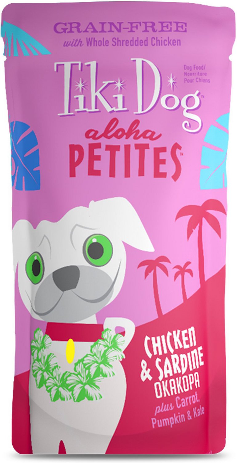 Tiki Dog Aloha Petites Chicken & Sardine Okakopa Wet Dog Food, 3.5-oz pouch