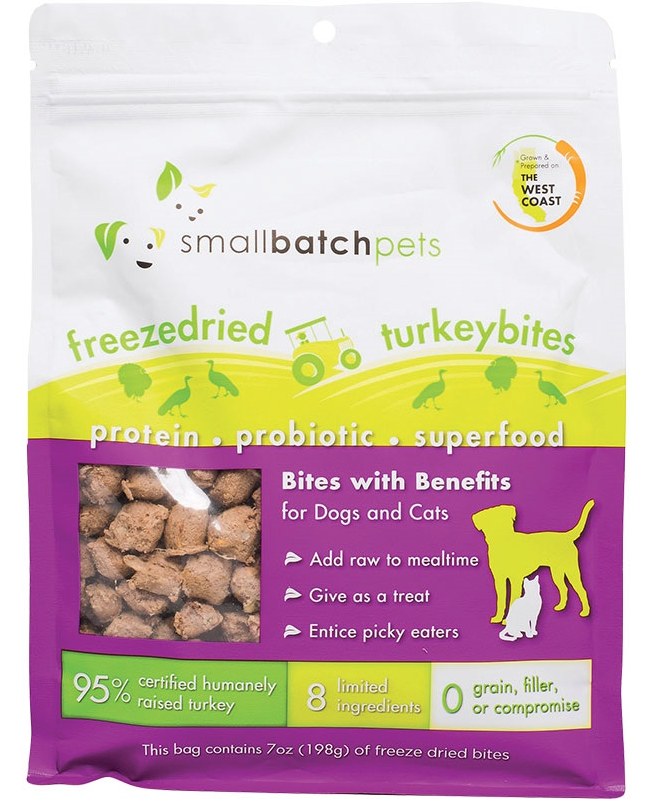 Small Batch FreezeDried Turkey Bites for Dogs & Cats, 7oz petStop