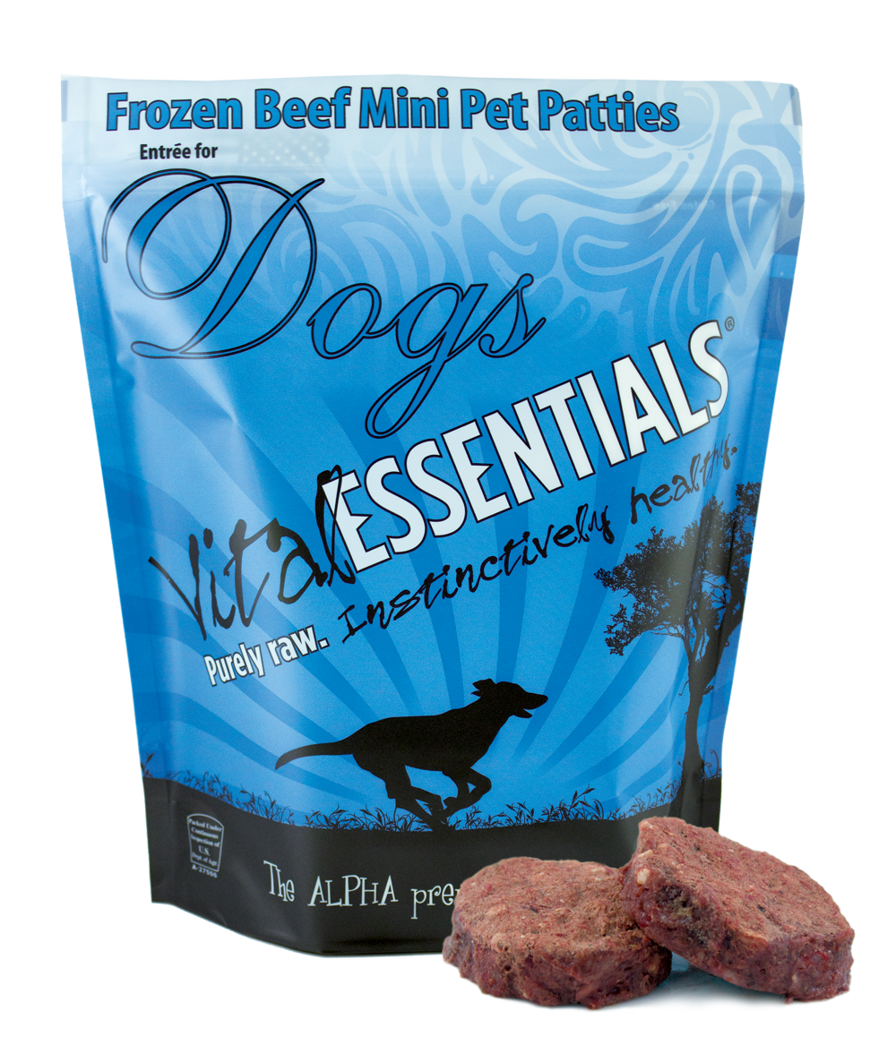 Vital Essentials Frozen Beef Mini Patties, 3-lb
