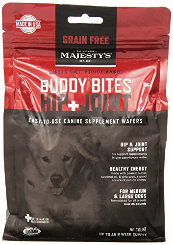 Majesty's Buddy Bites Hip & Joint Grain-Free Medium & Large Dog Supplement, 56-count