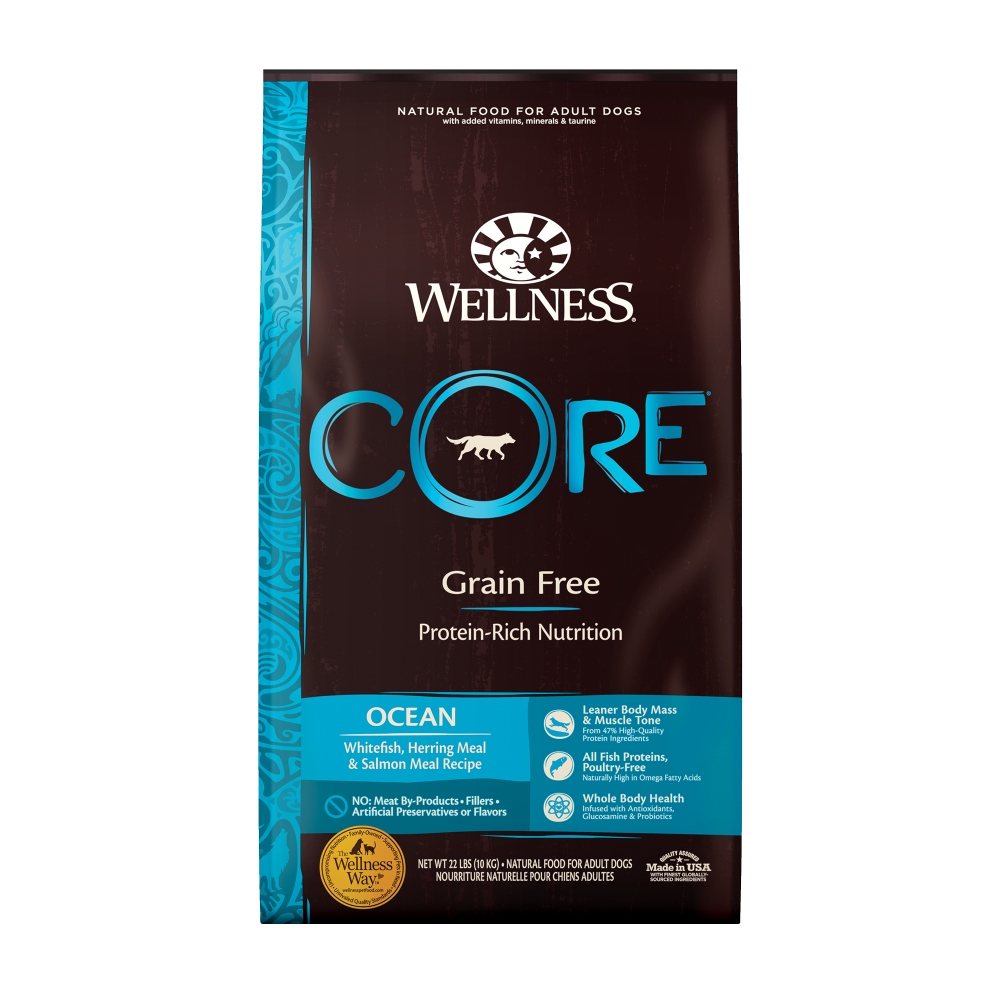 wellness core dog food whitefish