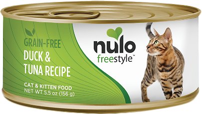 Nulo Cat Freestyle Pate Duck & Tuna Recipe Grain-Free Canned Cat & Kitten Food, 5.5-oz