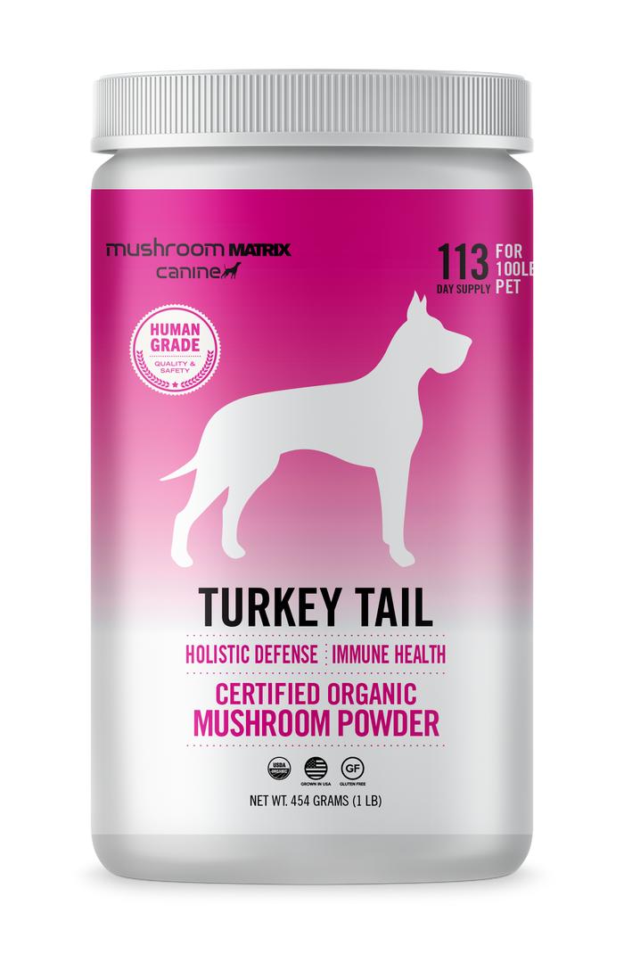 Canine Matrix Turkey Tail Holistic Defense Immune Support Dog Supplement, 454-gram