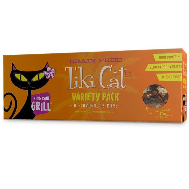 Tiki Cat Grill King Kamehameha Variety Pack Canned Cat Food, 2.8-oz, 12-pack (**) (Size: 2.8-oz, 12-pack)