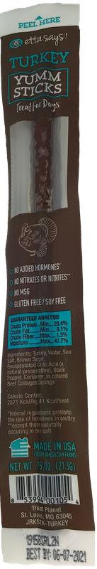 Etta Says! Yumm Sticks Turkey Dog Treats, 24-count