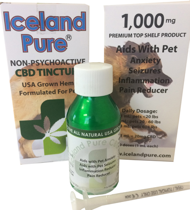 Iceland Pure 1000mg Tincture with 50ml Sardine & Anchovy Oil for Pets
