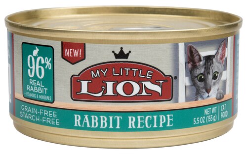 My Little Lion 96% Rabbit Recipe Grain-Free Wet Cat Food, 5.5-oz