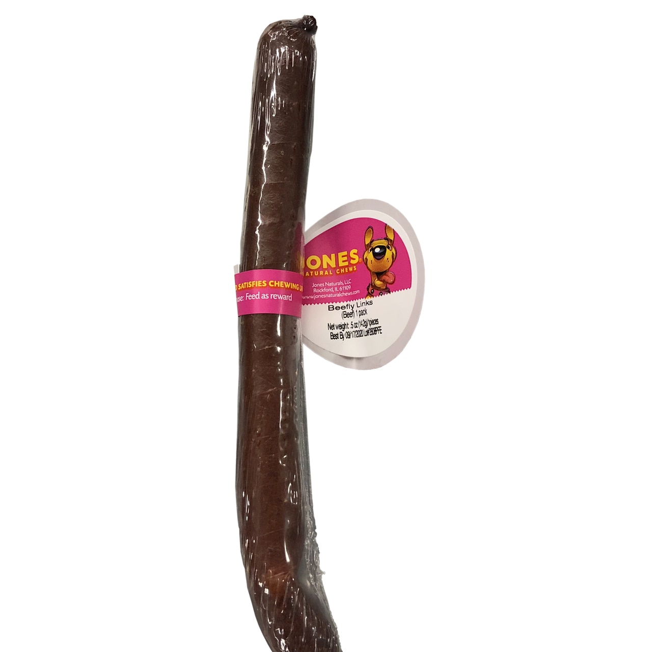 Jones Natural Chews Beef Links Dog Treats, 1-count