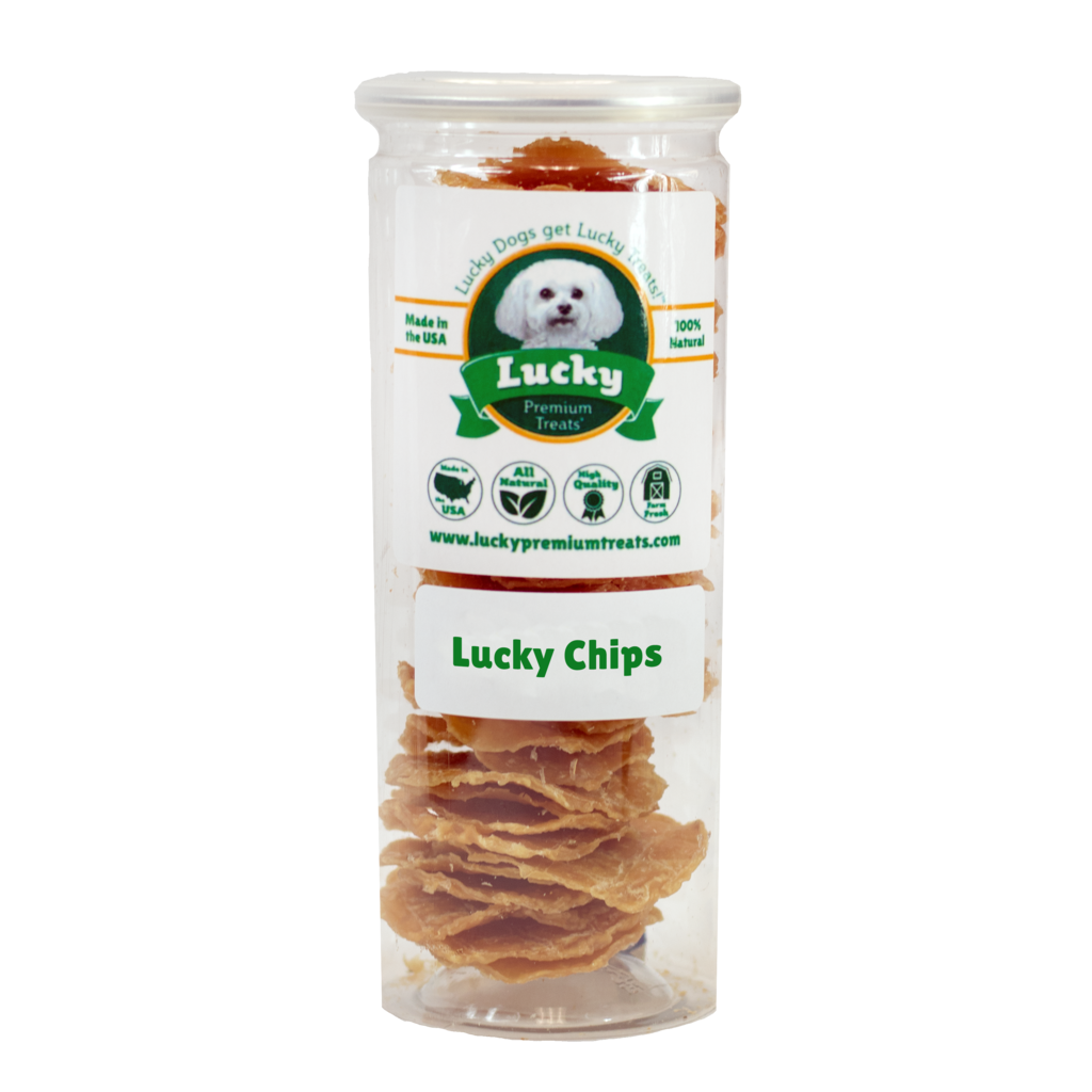 Lucky Premium Chicken Jerky Chips Dog Treats