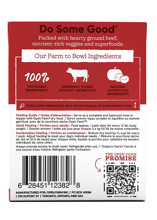 Open Farm Rustic Stew Grass-Fed Beef Recipe Wet Dog Food, 12.5-oz, case of 12 (**)