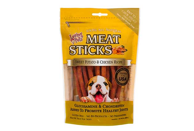 Loving Pets Meat Sticks Sweet Potato & Chicken Recipe Dog Treats, 8-oz