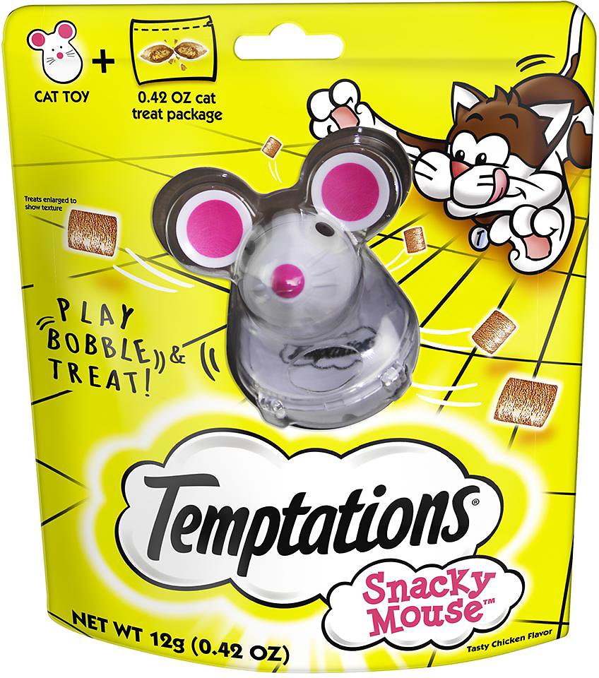 Temptations Snacky Mouse Cat Treat Toy, 0.42-oz treat pack