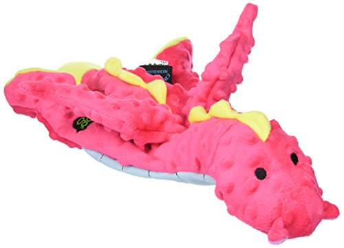 GoDog Dragons Flats Jouet à mâcher Chew Guard pour chien, Corail, Grand
