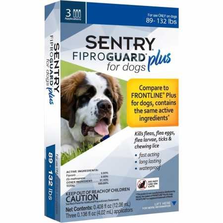 Sentry FiproGuard Plus Flea & Tick Spot-On for Dogs (89-132-lb)