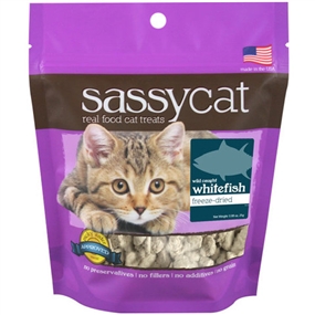 Herbsmith Sassy Cat Wild Caught Whitefish Freeze-Dried Cat Treats, 1.25-oz