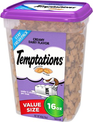 Temptations Creamy Dairy Flavor Cat Treats, 16-oz tub