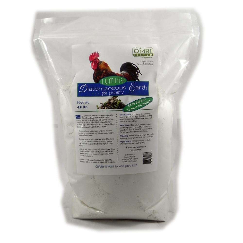 Lumino Wellness Diatomaceous Earth For Poultry, 4-lb (Size: 4-lb)