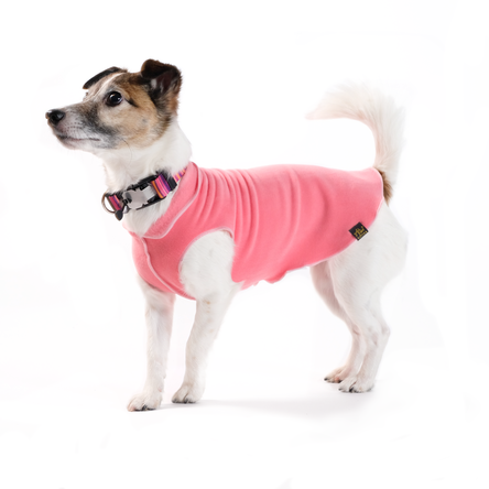 Goldpaw Stretch Fleece Dog Coat, Coral, 24
