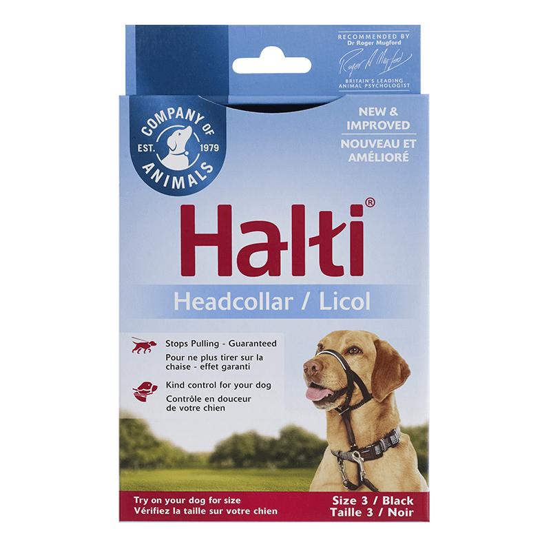 Halti Dog Headcollar, Black, Size 3