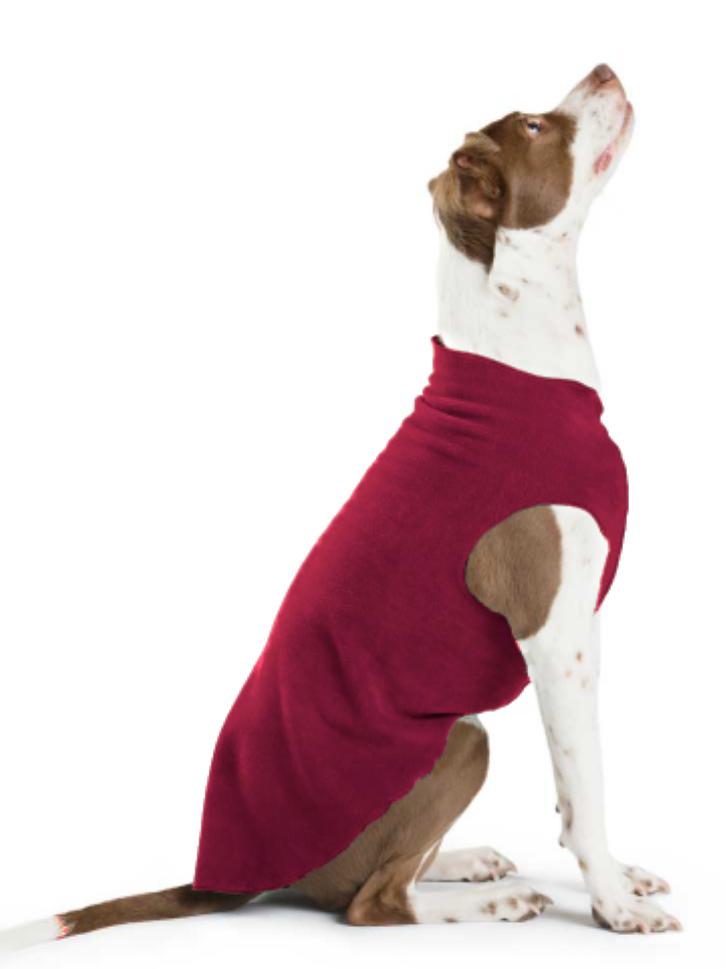 Goldpaw Stretch Fleece Dog Coat, Garnet, 26