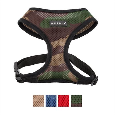 Puppia Soft Black Trim Dog Harness, Camo, XX-Large (**)