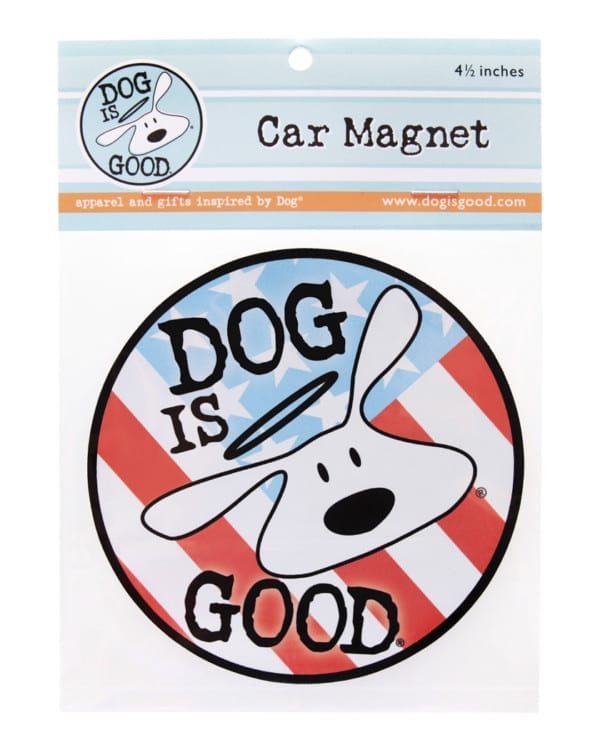 Dog is Good "Dog is Good" Patriot Circle Car Magnet