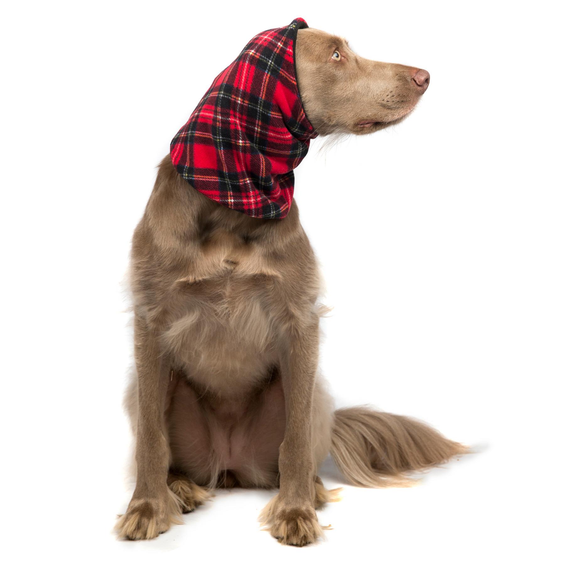 Goldpaw Dog Snood, Red Plaid/Black
