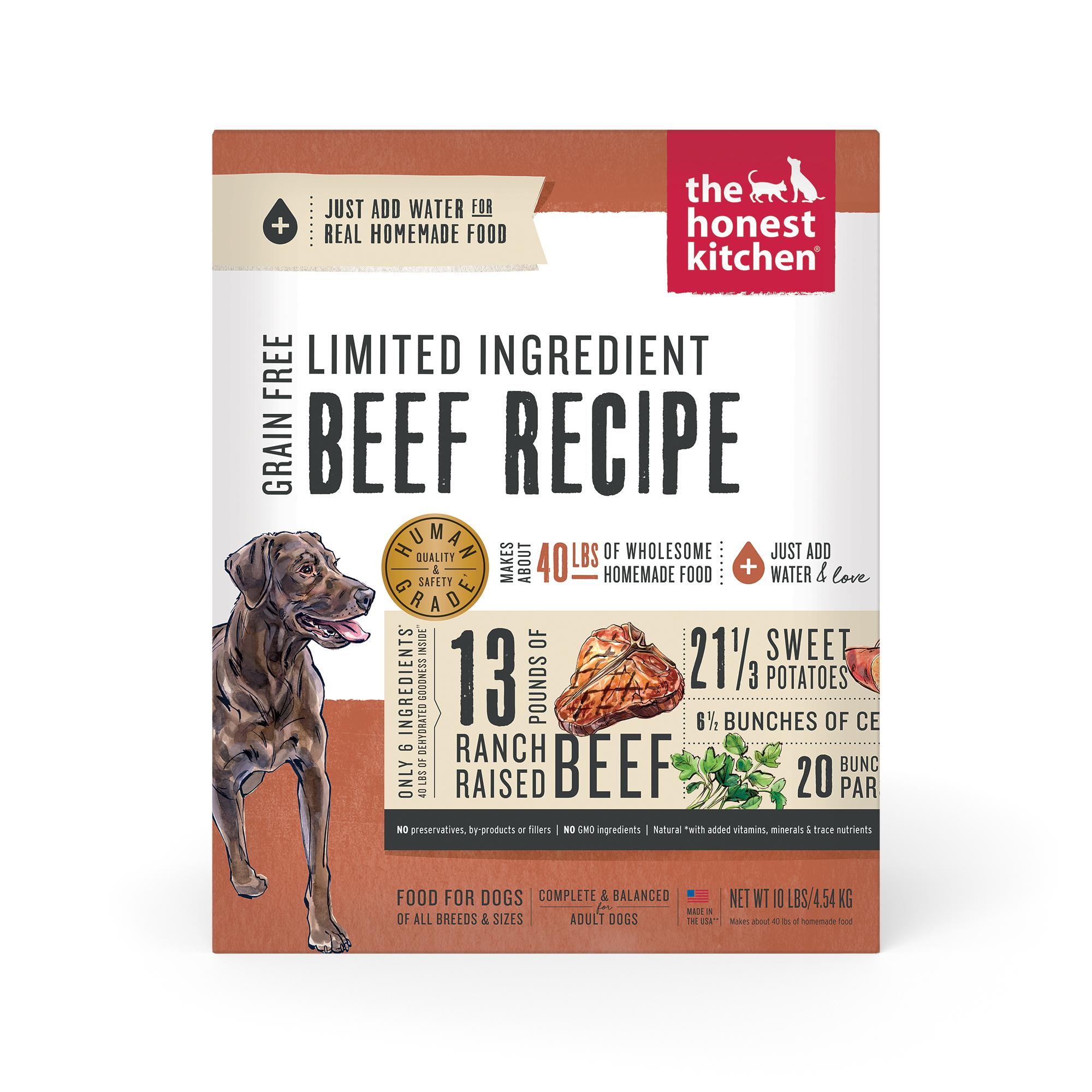 The Honest Kitchen Limited Ingredient Beef Grain-Free Dehydrated Dog Food, 10-lb