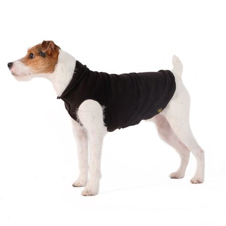 Goldpaw Duluth Double Fleece Dog Coat, Black/Black, 16