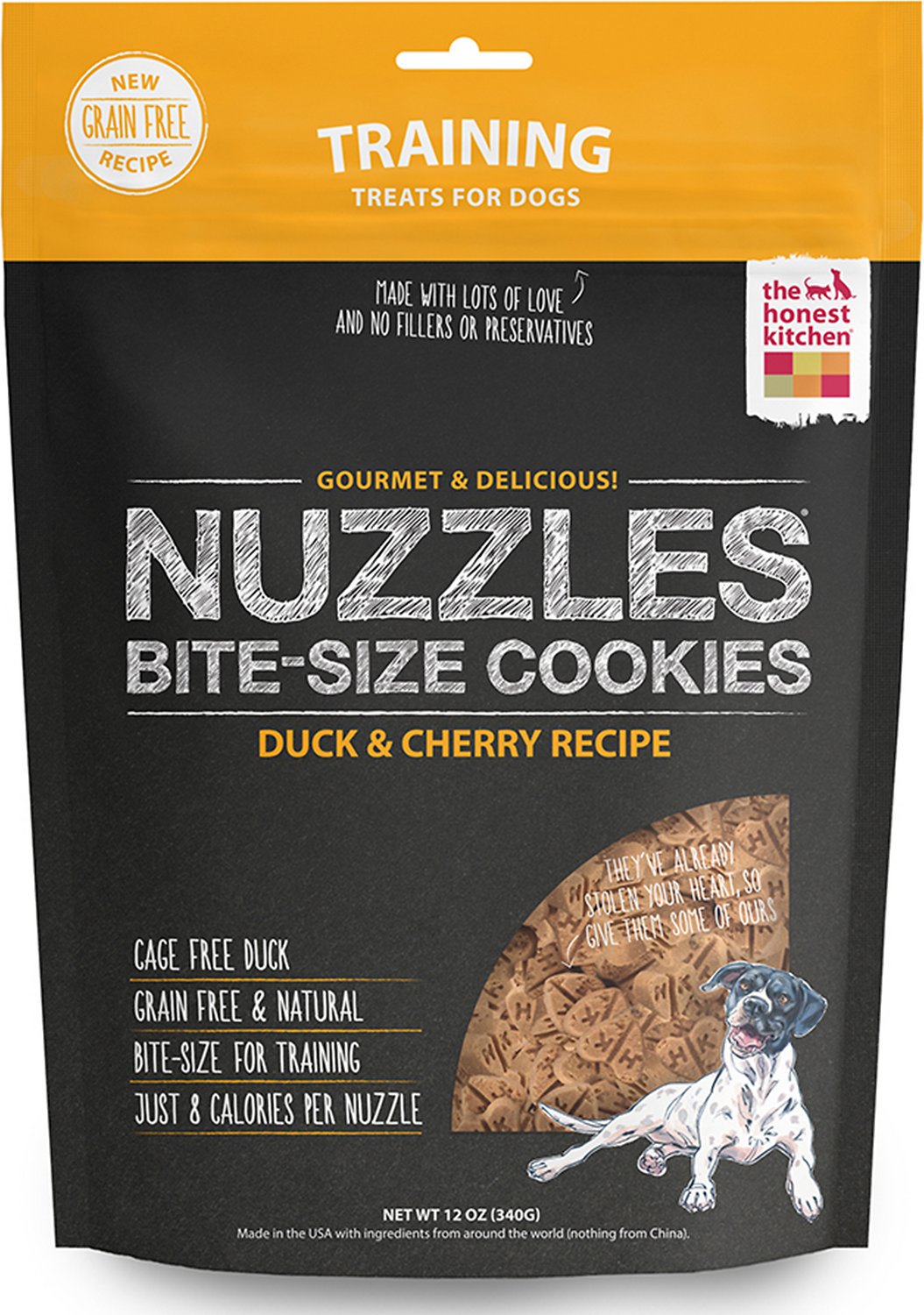 The Honest Kitchen Nuzzles Grain Free Duck Cherry Recipe Cookie Dog Treats