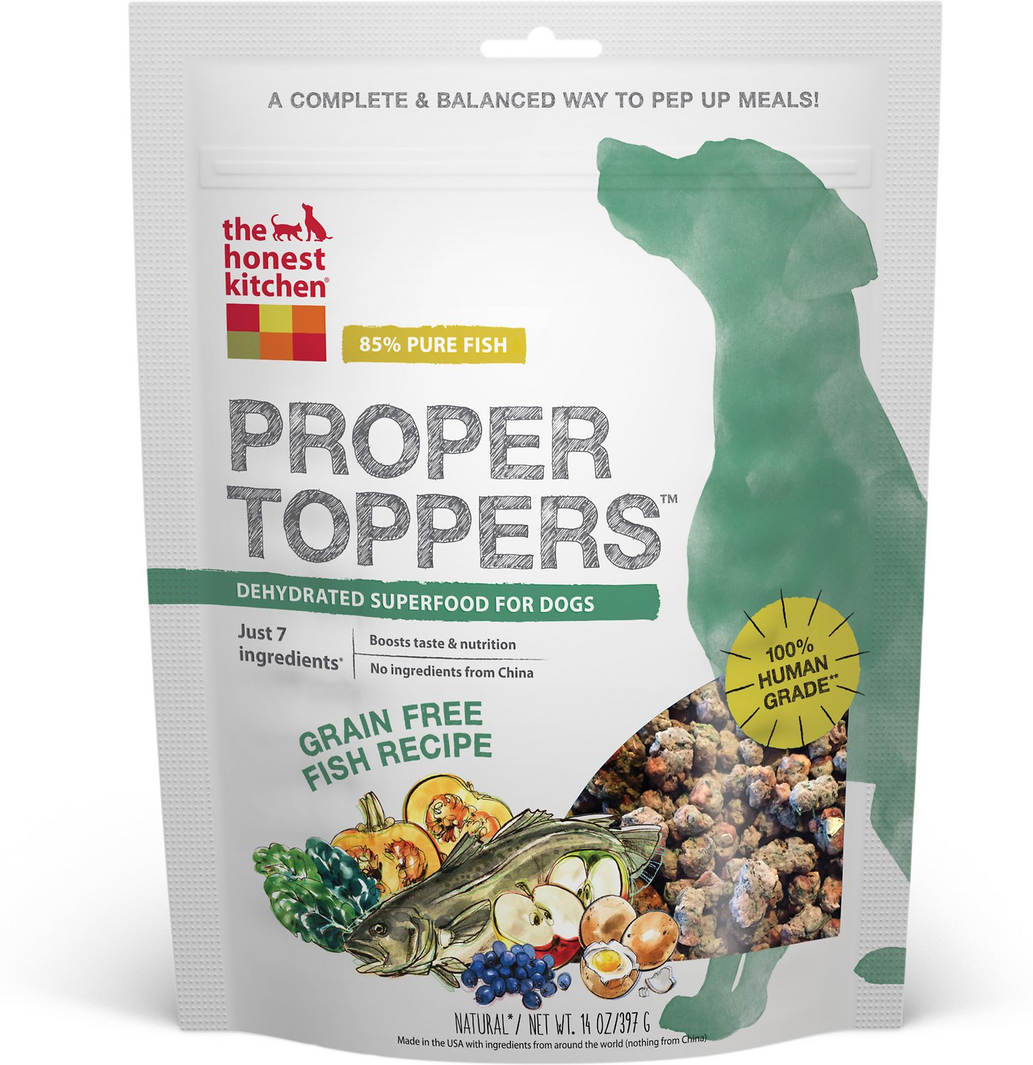 The Honest Kitchen Proper Toppers Grain-Free Fish Recipe Dog Food Topper