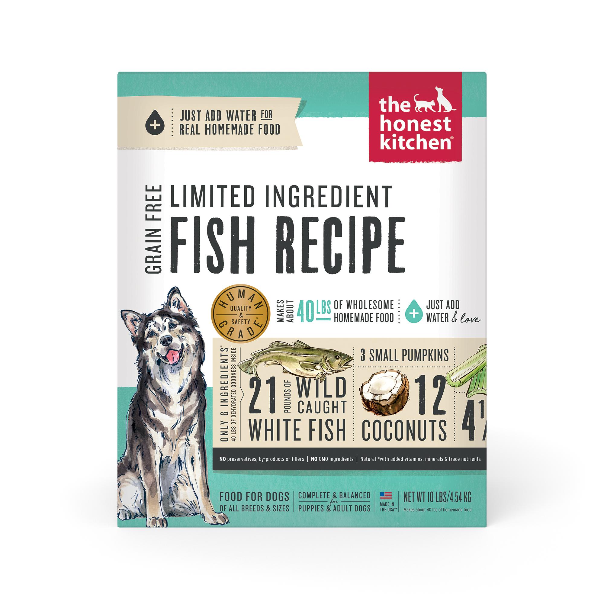 The Honest Kitchen Limited Ingredient Fish Grain-Free Dehydrated Dog Food, 10-lb