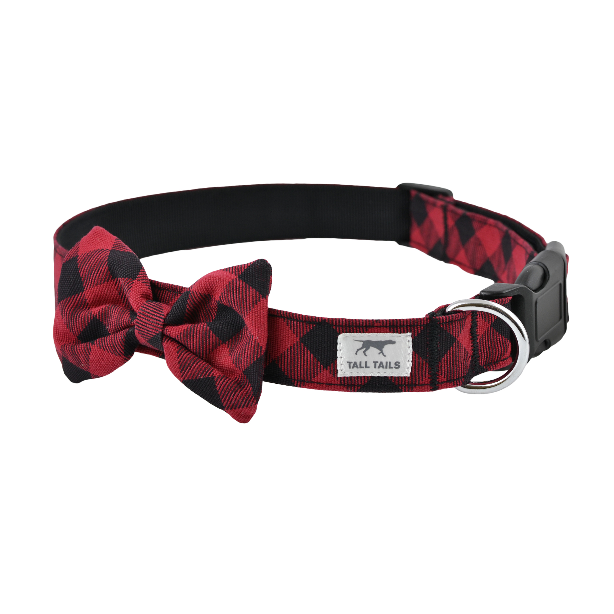 Tall Tails Fashion Dog Collar, Red Plaid (**)
