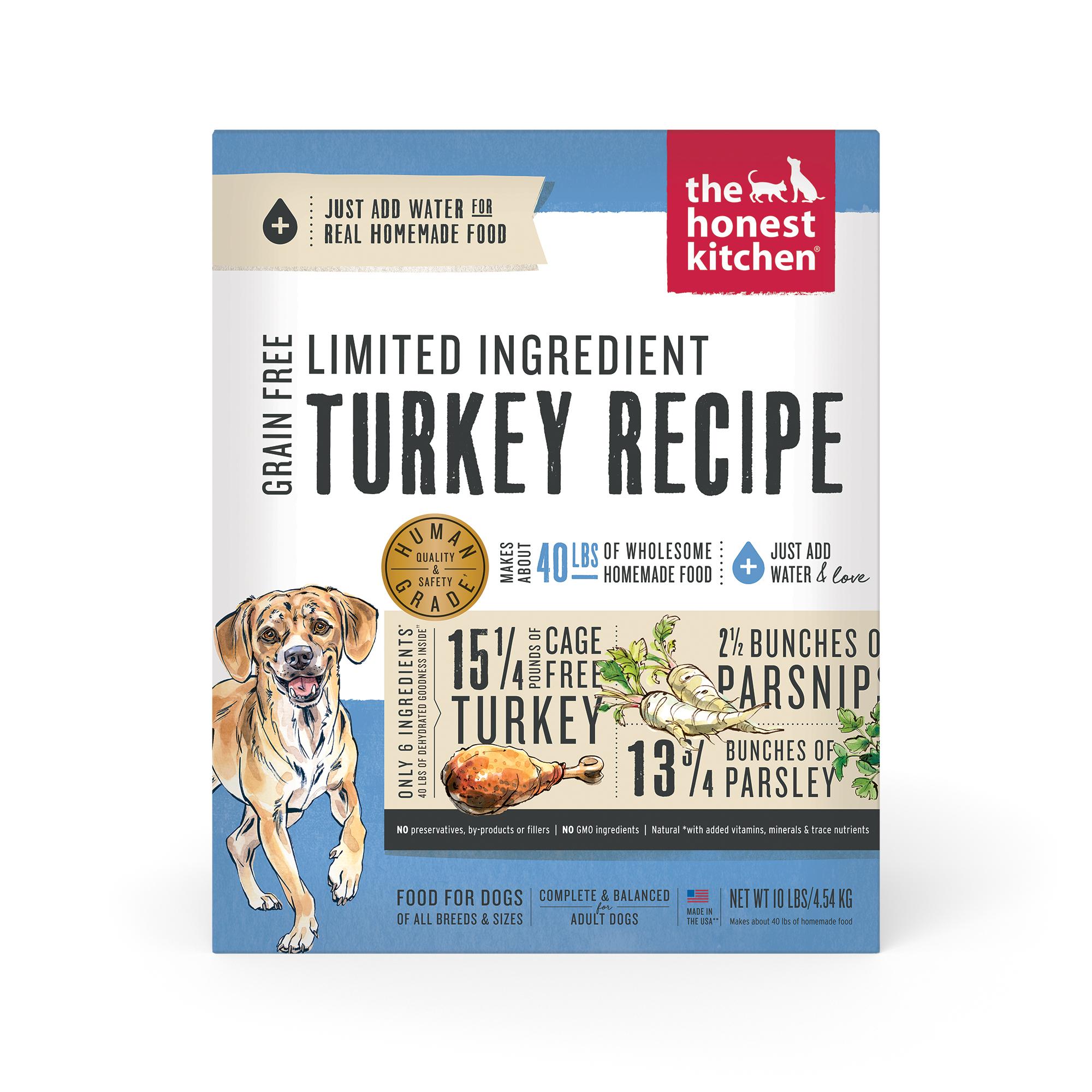 The Honest Kitchen Limited Ingredient Turkey Grain-Free Dehydrated Dog Food, 10-lb