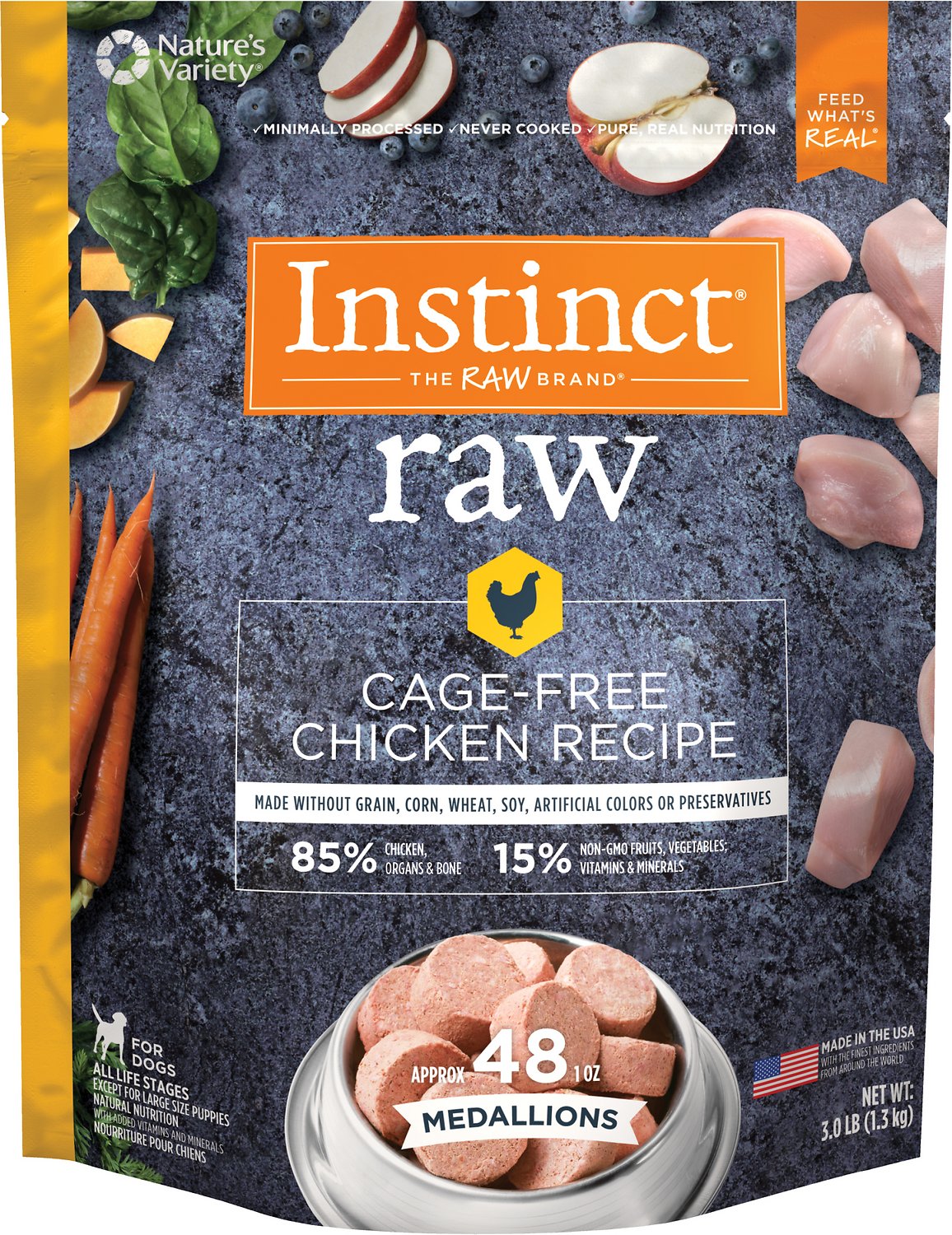 Frozen raw dog outlet food