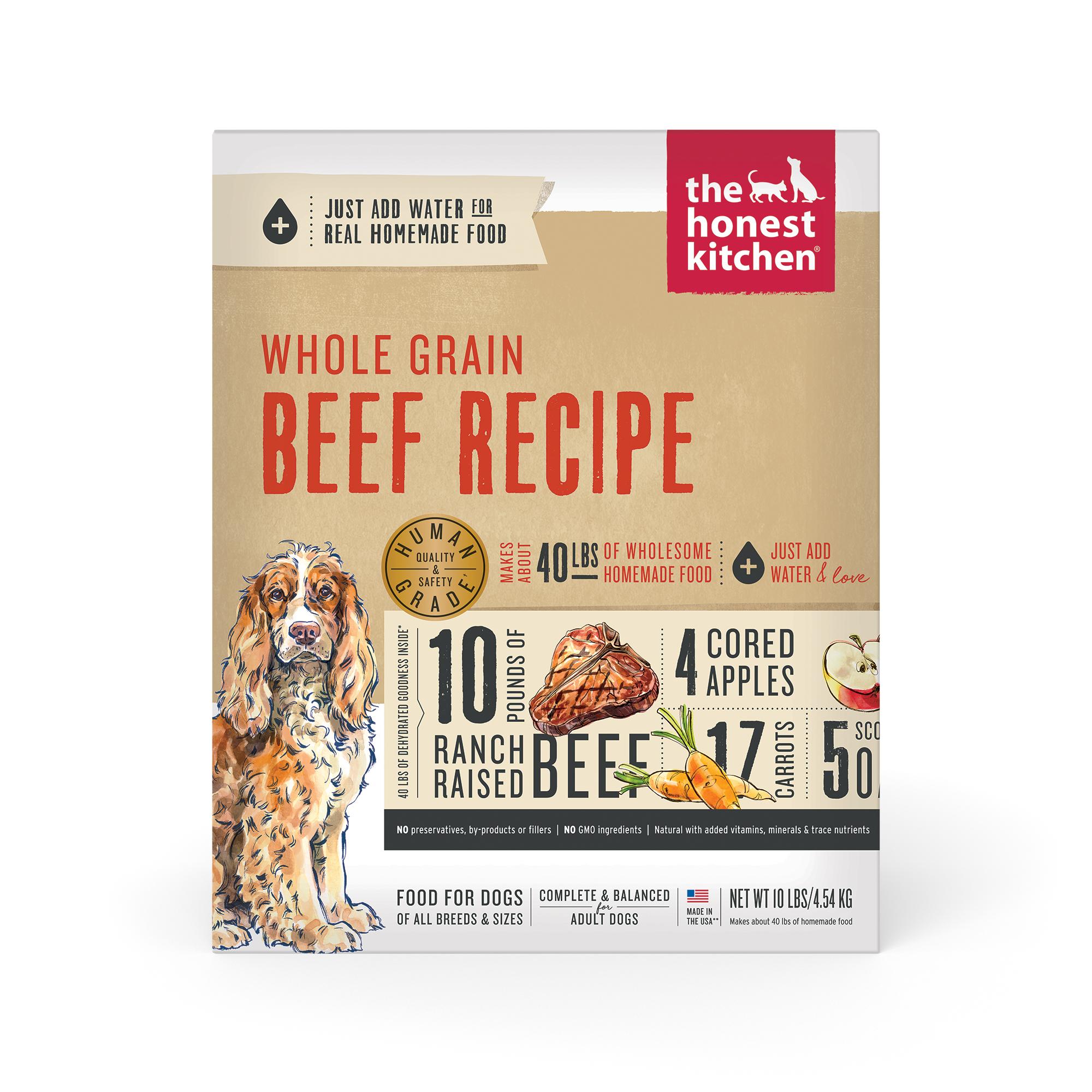 The Honest Kitchen Beef Whole Grain Dehydrated Dog Food, 10-lb