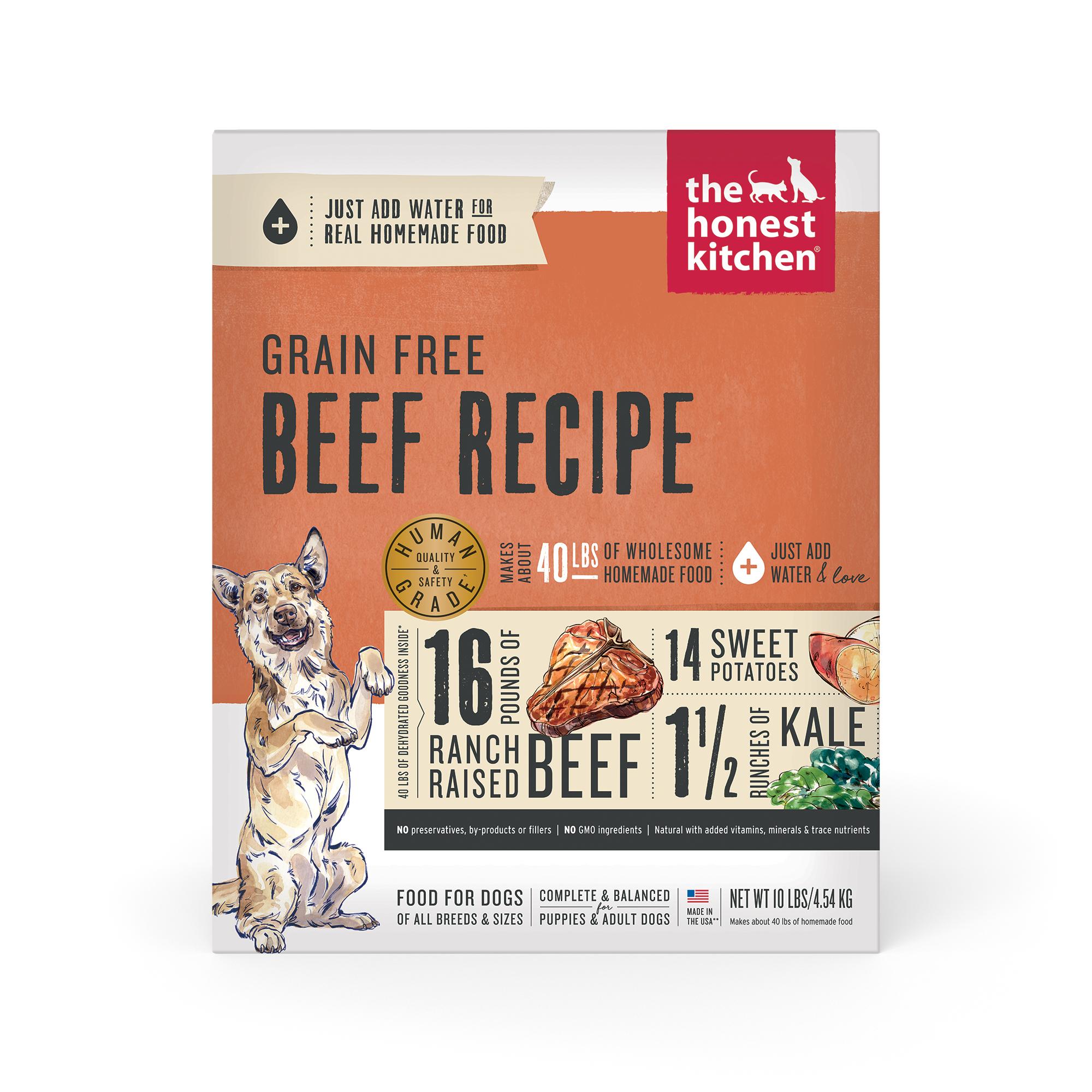 The Honest Kitchen Beef Grain-Free Dehydrated Dog Food, 10-lb