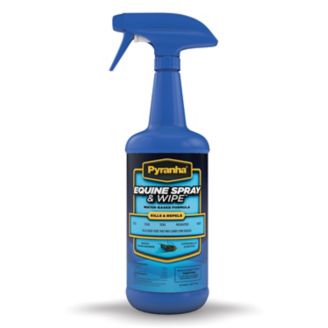Pyranha Equine Spray & Wipe Repellent Water Based Formula for Horses