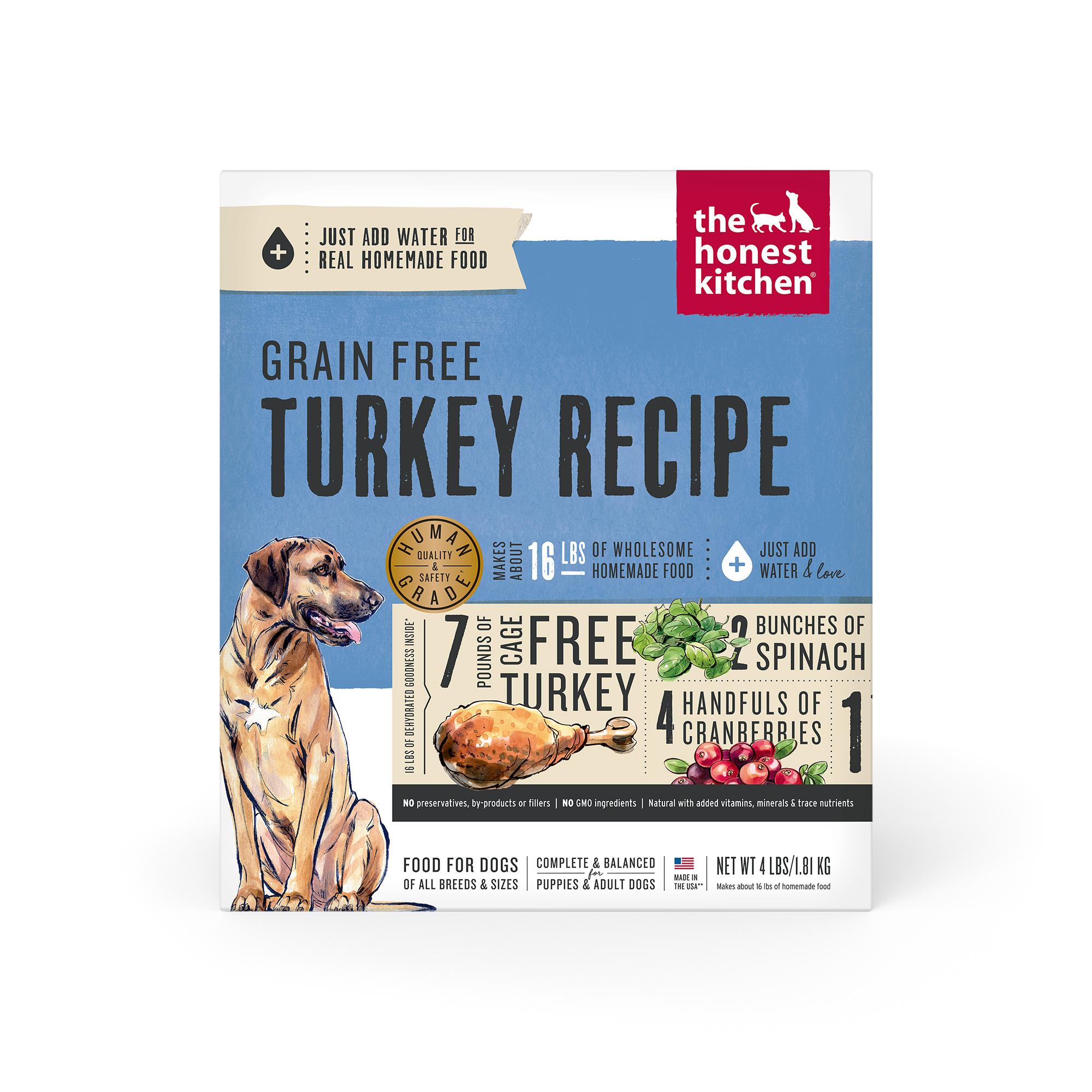 The Honest Kitchen Turkey Grain-Free Dehydrated Dog Food, 4-lb