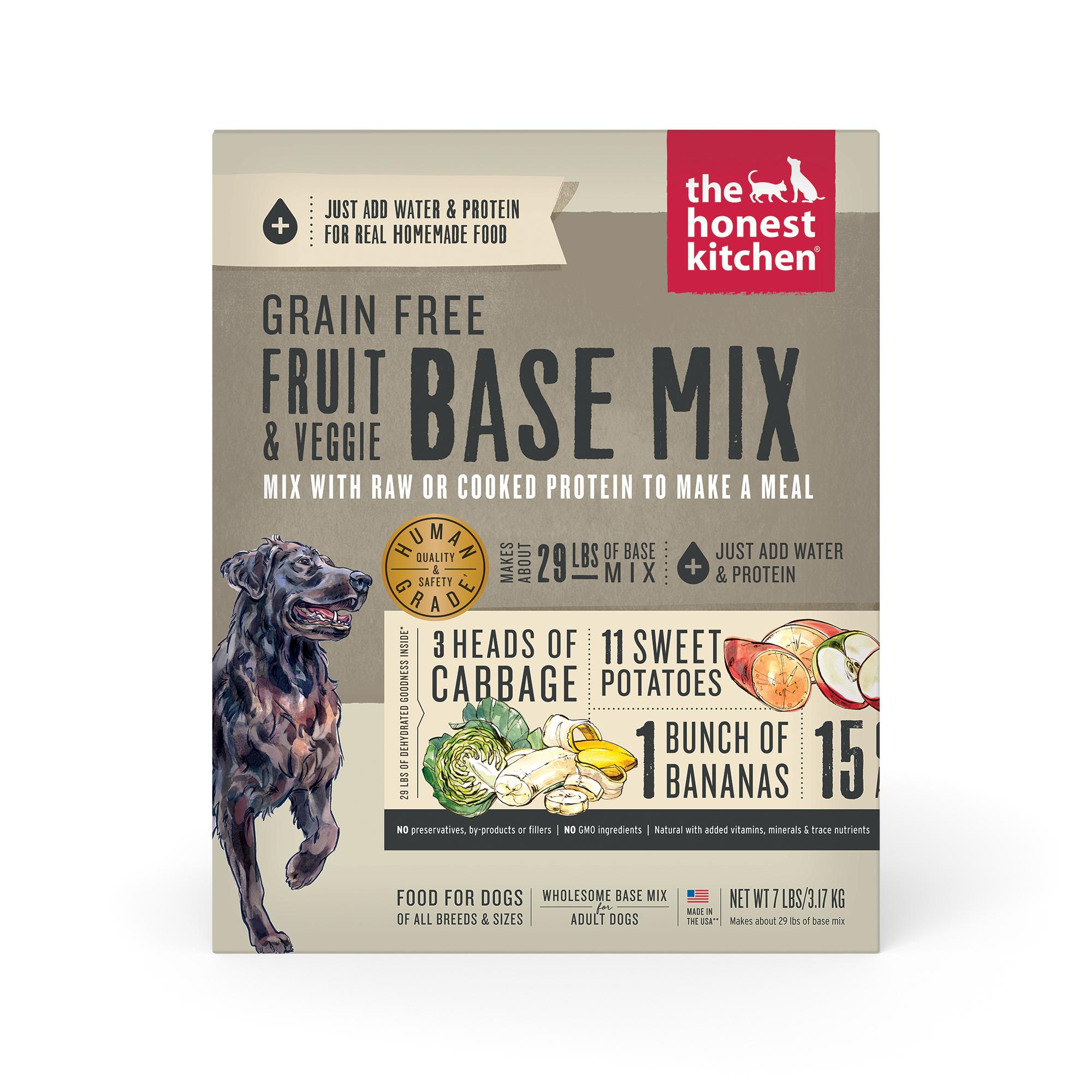 The Honest Kitchen Fruit & Veggie Base Mix Grain-Free Dehydrated Dog Food, 7-lb