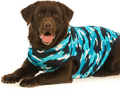 Suitical Recovery Suit for Dogs, Blue Camo, XX-Large