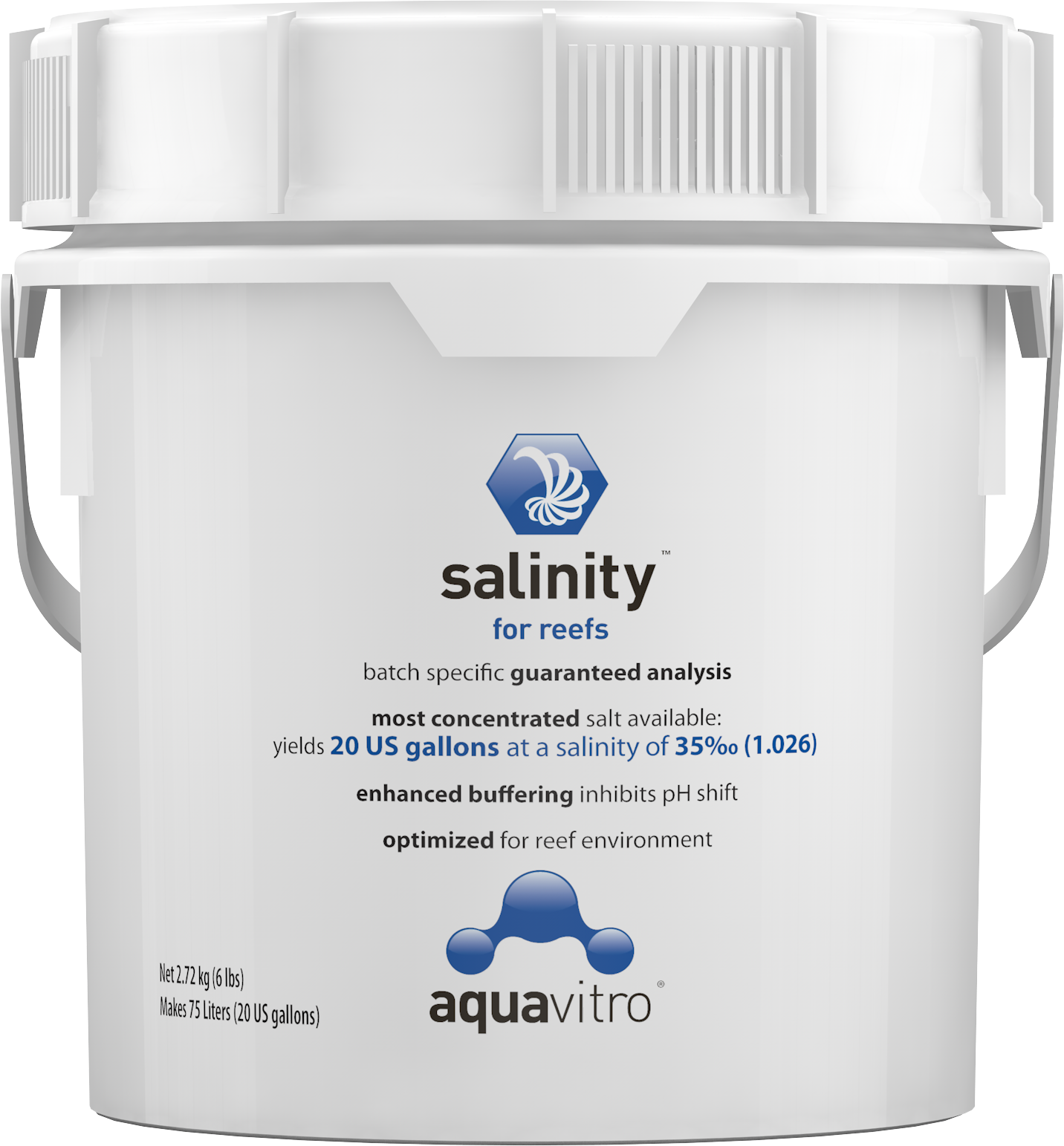 Aquavitro Salinity, Mineral Supplement for Reef Systems, 6-lb Bucket