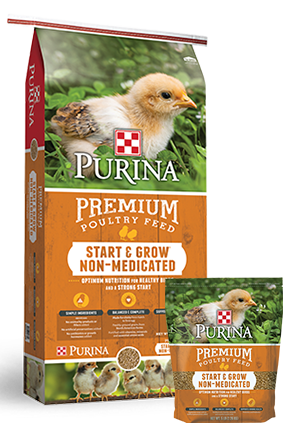 Purina Premium Start & Grow Non-Medicated Poultry Feed, 25-lb