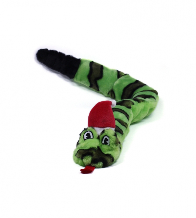Outward Hound Holiday Invincibles Dog Chew Toy, Snake, Large