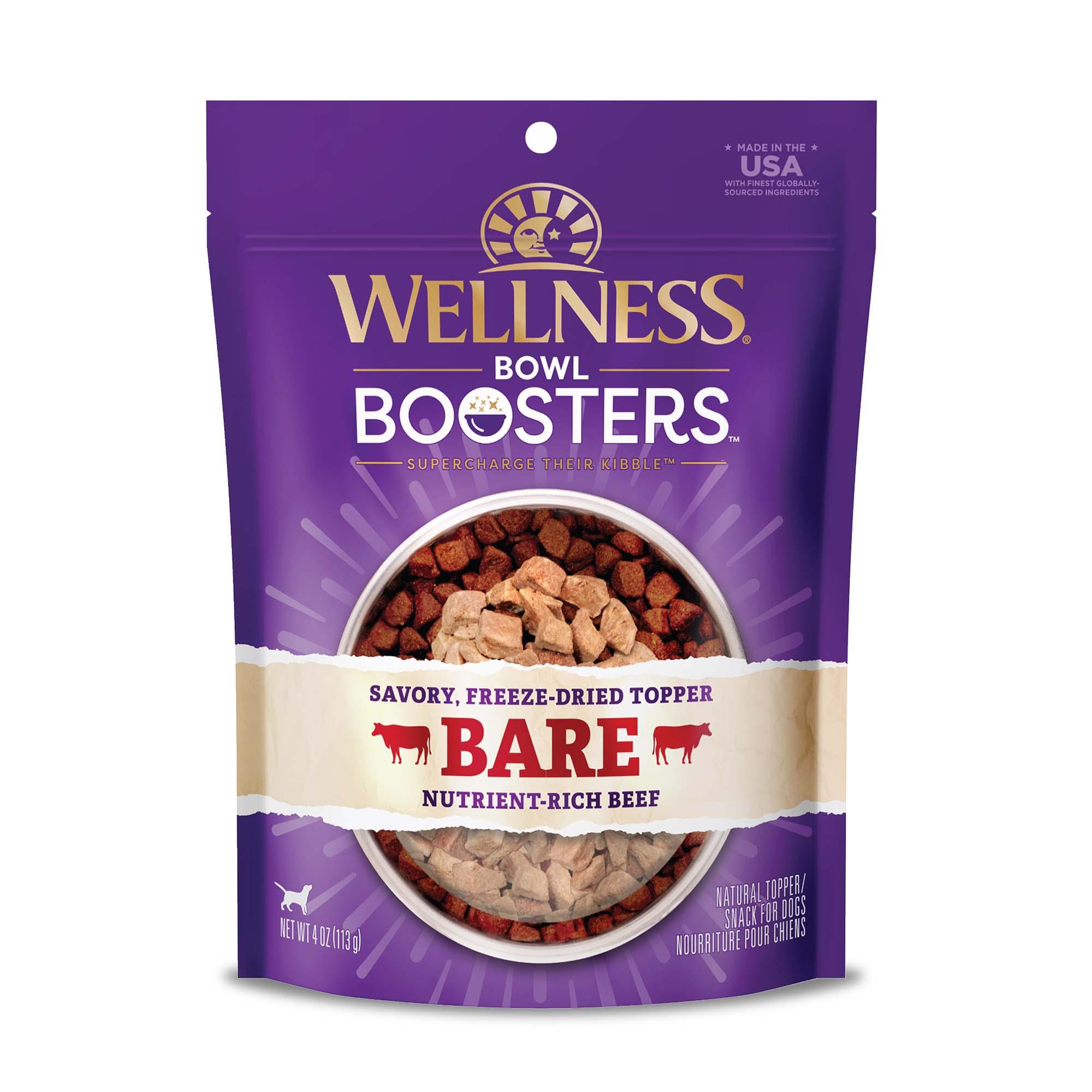 Wellness Bowl Boosters Bare Beef Grain-Free Freeze-Dried Dog Food Topper