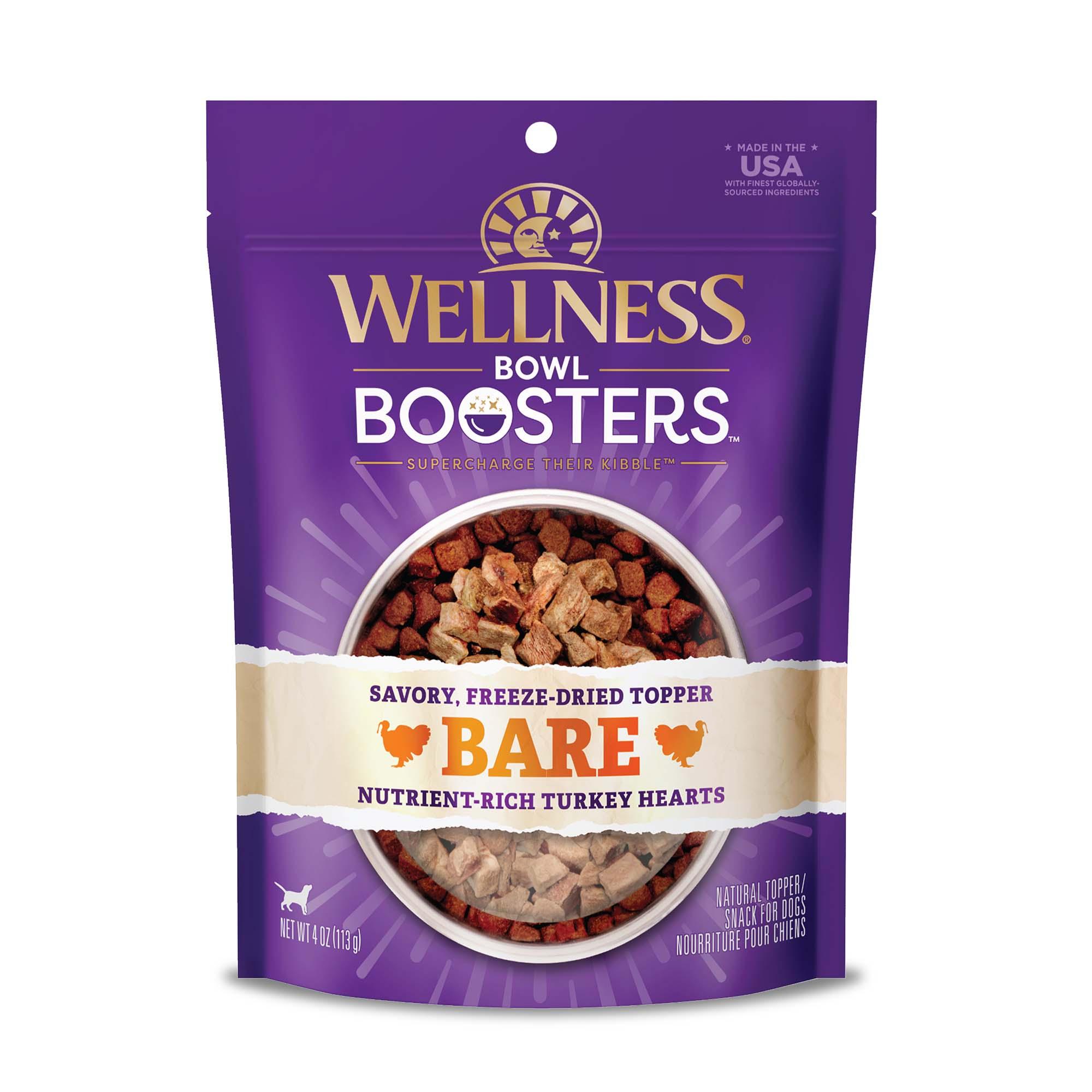 Wellness Bowl Boosters Bare Turkey Grain-Free Freeze-Dried Dog Food Topper, 4-oz