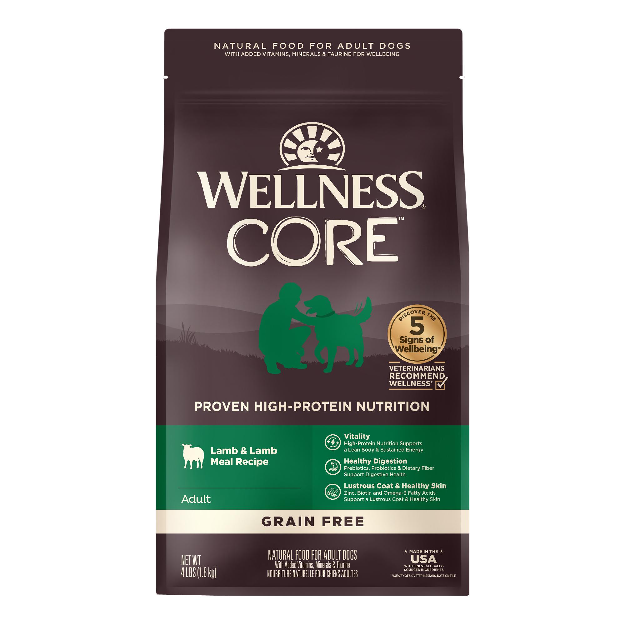 Wellness CORE Lamb Grain-Free Dry Dog Food, 4-lb